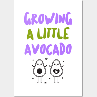 Growing a Little Avocado Cool Avocado Couple Posters and Art